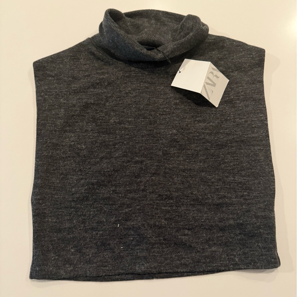 Zara Dark Gray Turtleneck Top